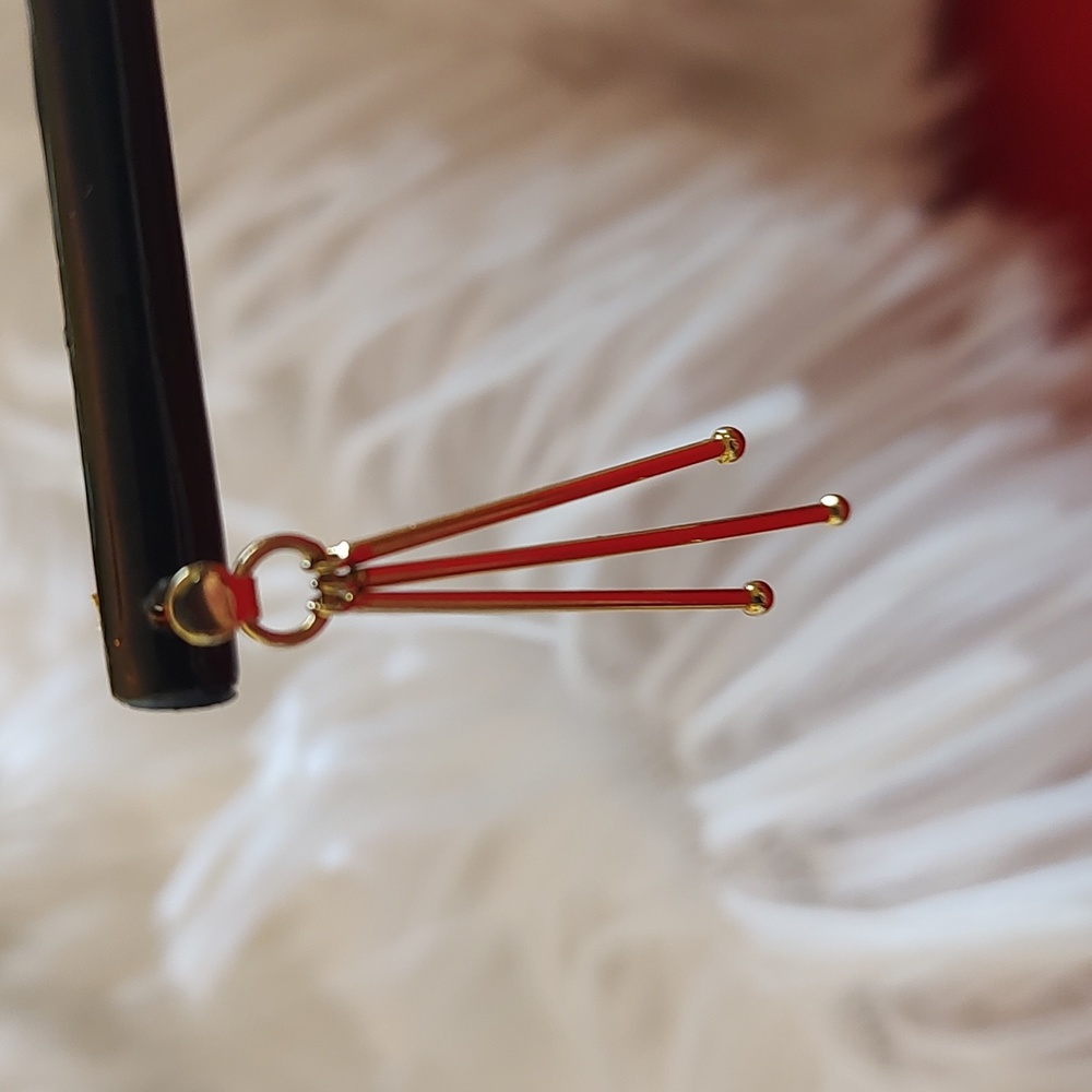 10k Solid Gold Drop Earrings - image 2